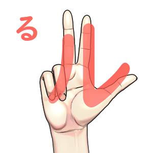 指文字「る」の由来・覚え方